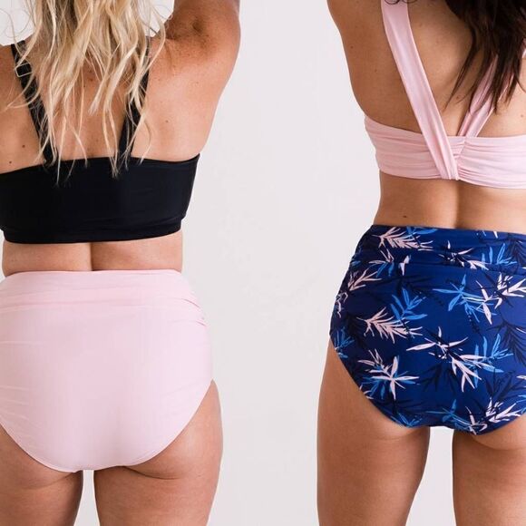 NWT Set: Sports Bikini & High Waist Full Coverage Bottom In Pink And Black - Picture 8 of 14